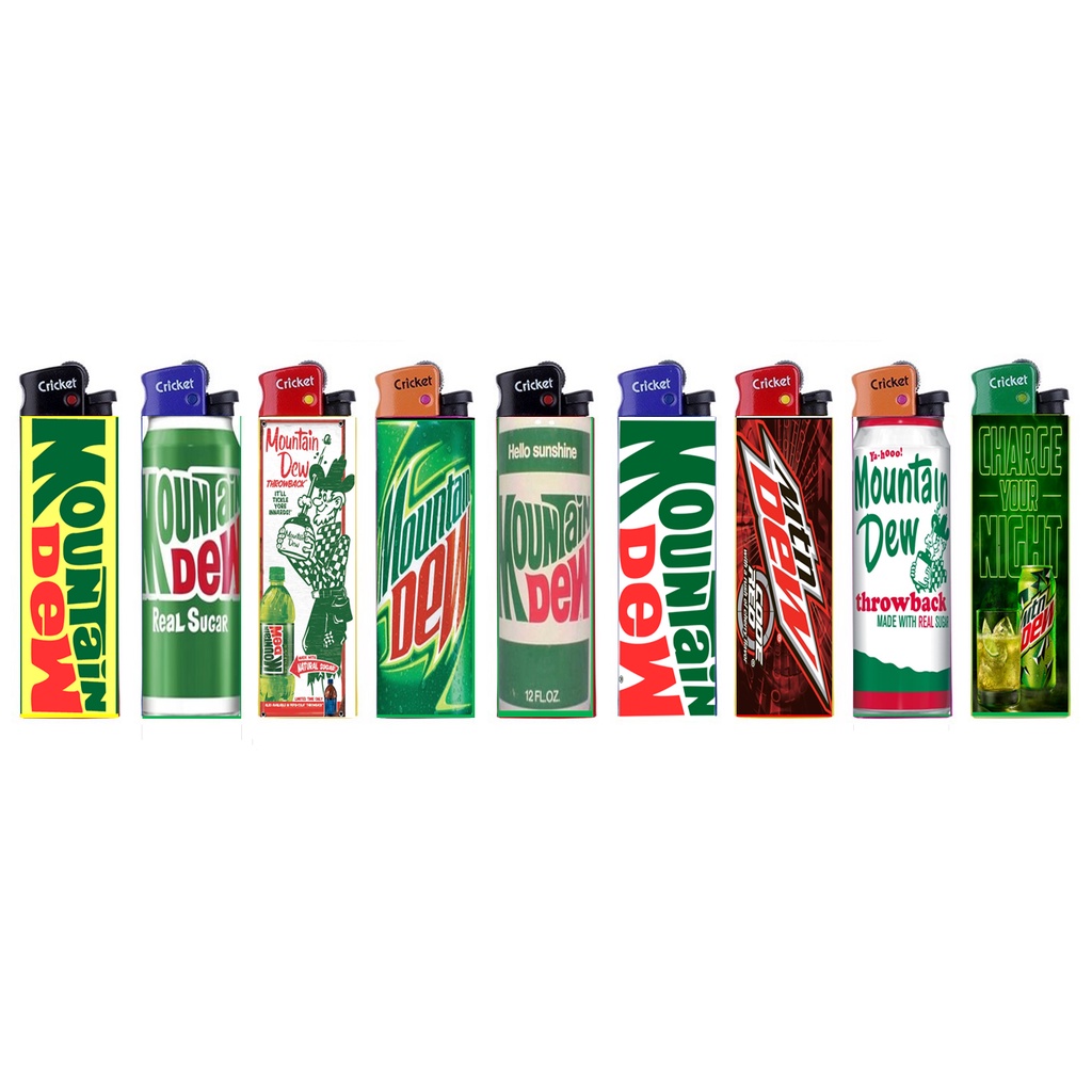 MOUNTAIN DEW DRINK SERIES SPECIAL 9 PCS LIMITED EDITION CUSTOM LIGHTER