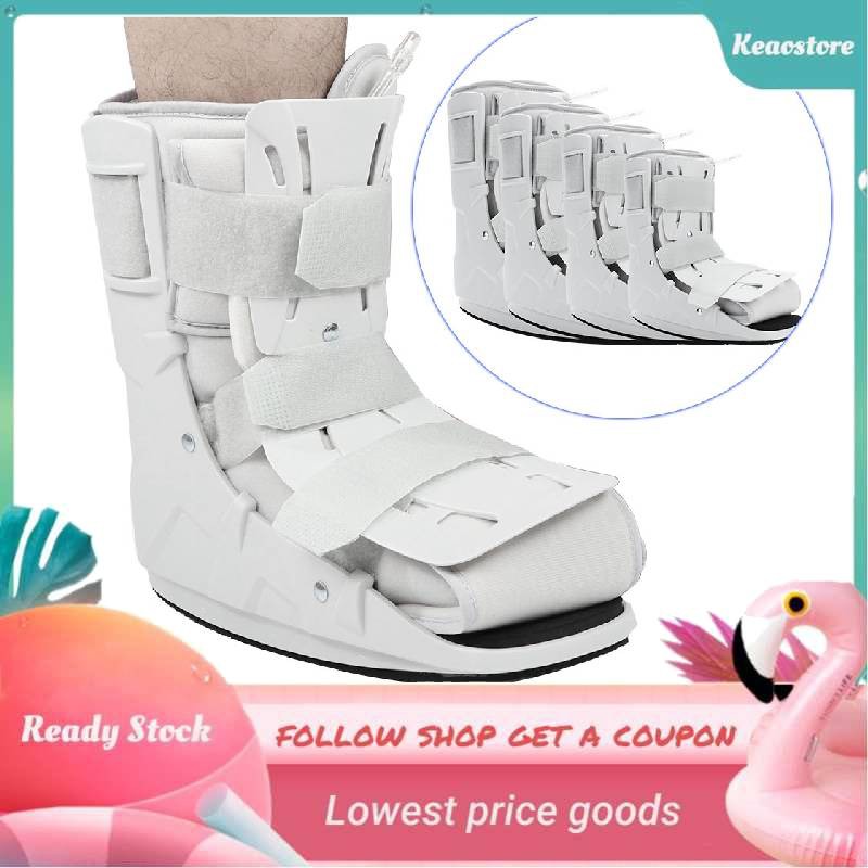 Keaostore Foam Pneumatic Walking Boot Ankle Strap Support Foot Orthosis