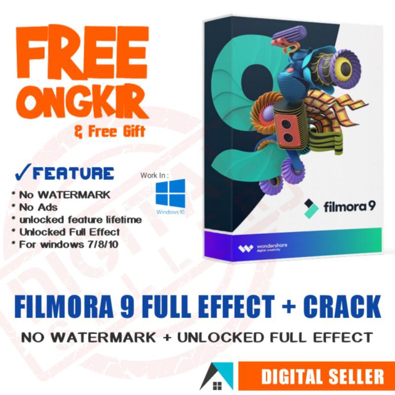 FILMORA 9 Full Effect + Crack + 1000 Font Styles