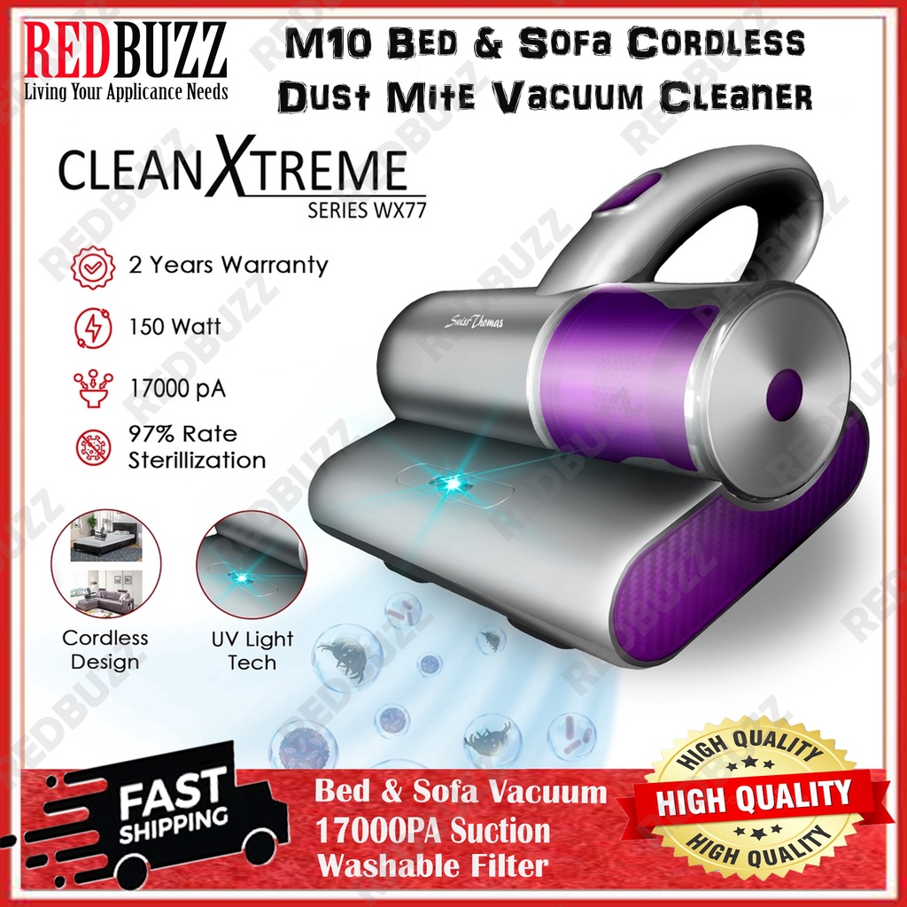 REDBUZZ UV Sterilize Cordless Dust Mite Vacuum Cleaner Xtreme Series