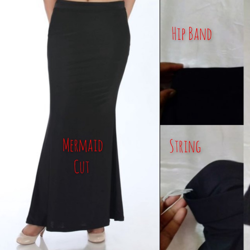 Stretchable Saree Shape Wear / Petticoat Black S