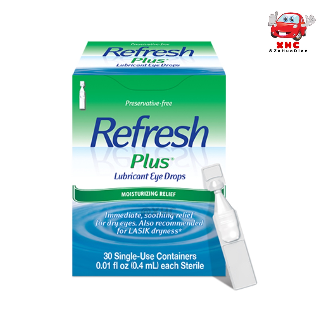 Allergan Refresh Plus Lubricant Eye Drops Single Use Sterile 30s Eye Gel Eye Drop 