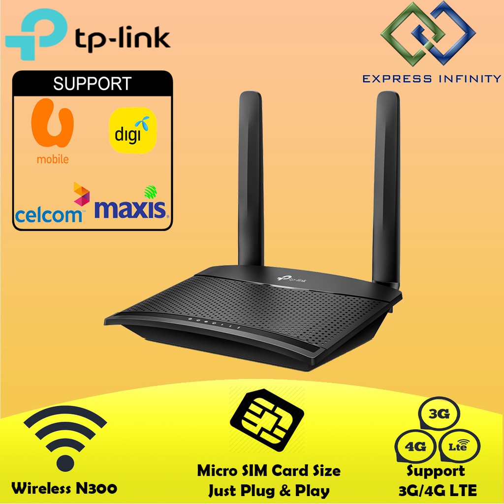 TP-Link TL-MR100 300Mbps Wireless N 4G LTE Router | Shopee Malaysia