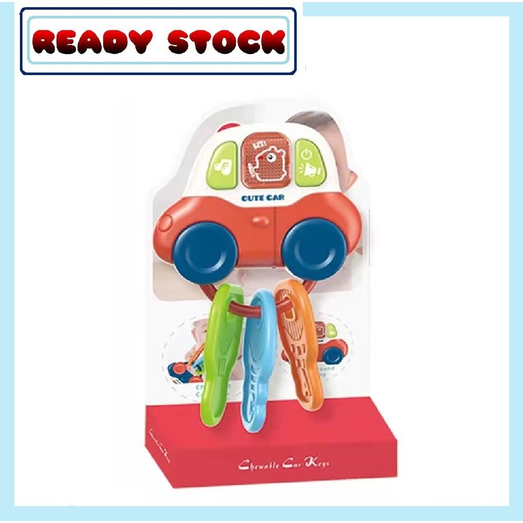 Baby Musical Chewable Cute Car Key Toy For Kid Teether Key Toddler Toys ...