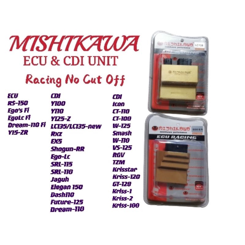 Racing CDI Mishikawa Racing CDI Unit & Racing ECU No Cut Off | Shopee ...