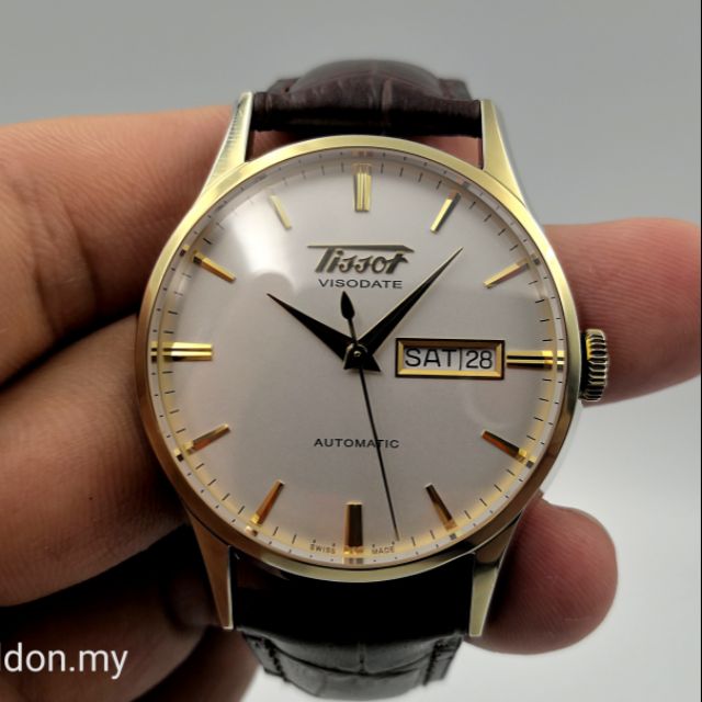 Tissot Visodate Day Date Gold Automatic Watch