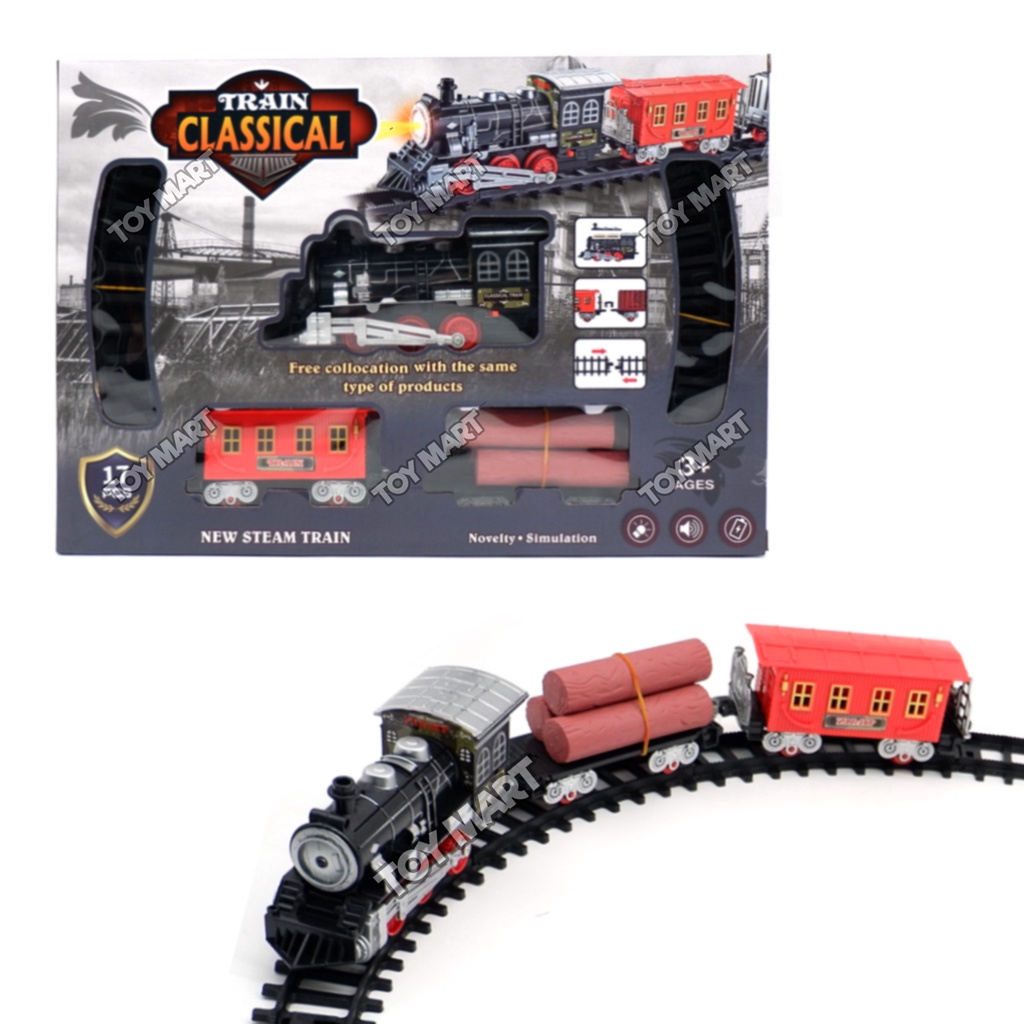 Classical Moving New Steam Train with Track Play Set 17/PCS | Shopee ...