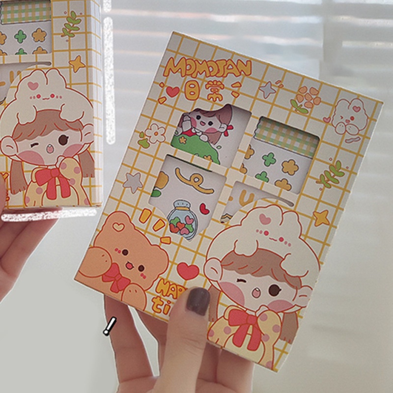 50 Sheets Boxed Kawaii Cartoon Girl Washi Stickers Student Diary Deco ...