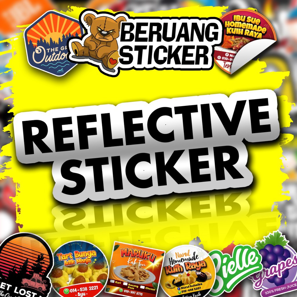 REFLECTIVE STICKER 12in x 48in| FREE DESIGN | FREE CUTTING | READY ...