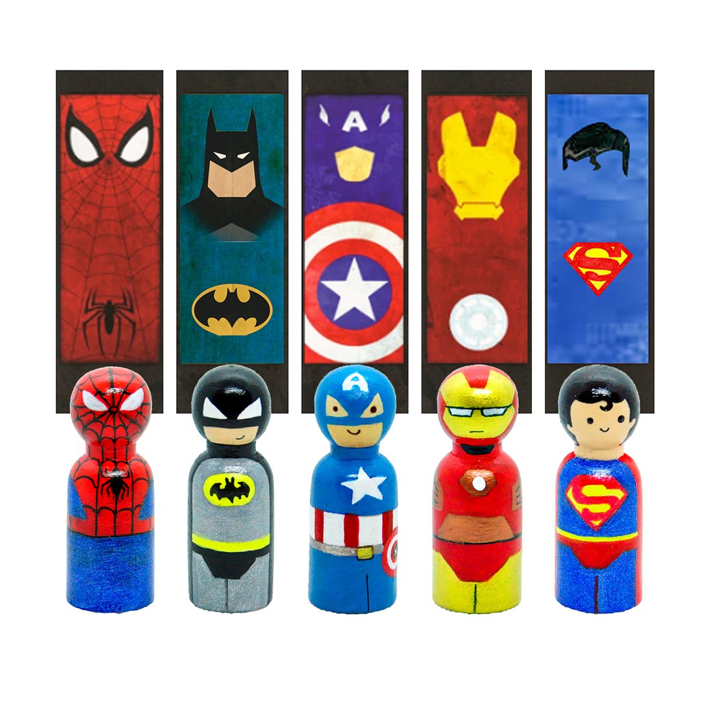 Superhero cheap peg dolls