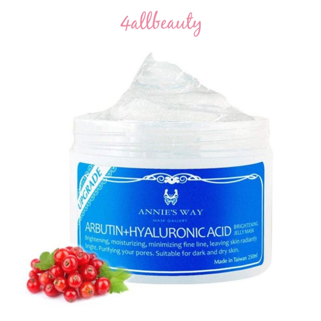 Annie's Way Arbutin + Hyaluronic Acid Brightening Jelly Mask Shopee