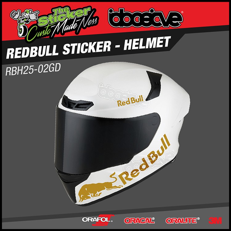 Redbull Stickers Set, Redbull Decals, Helmet Stickers, Easily Use