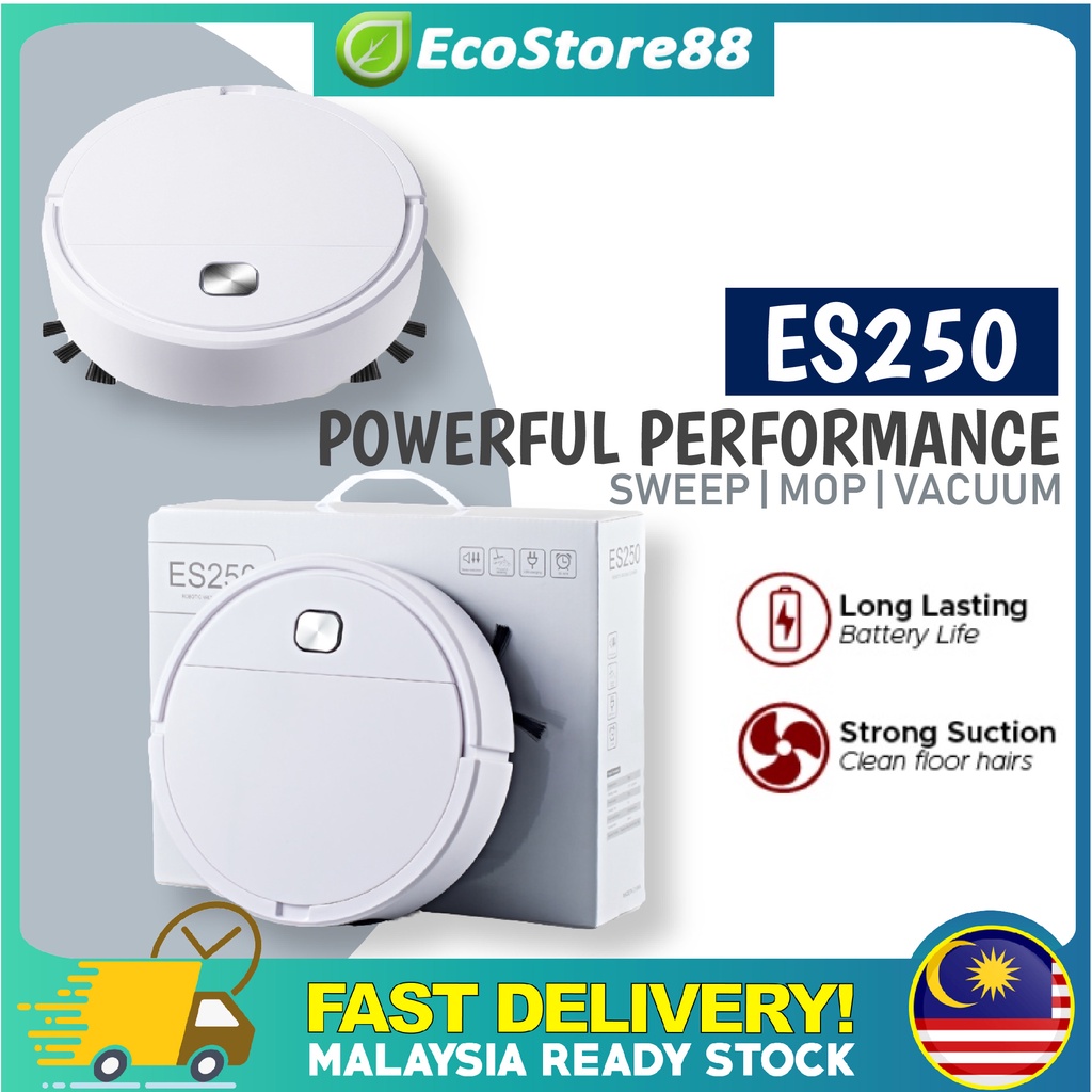 ES250 Rechargeable Smart Robot Vacuum Cleaner Auto Smart Sweeping