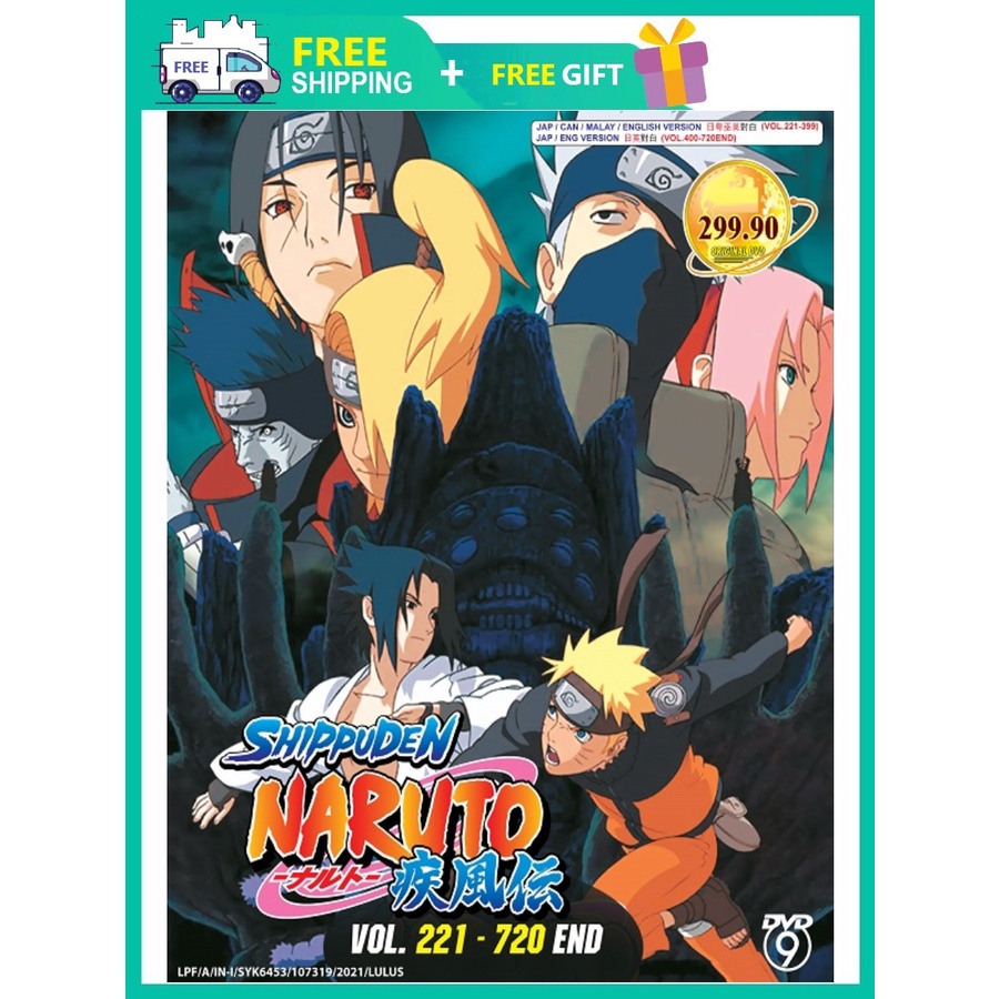 NARUTO SHIPPUDEN ( 221-720 EPISODES ) 火影忍者疾风传 ( ANIME TV SERIES DVD : 2009  ) | Shopee Malaysia