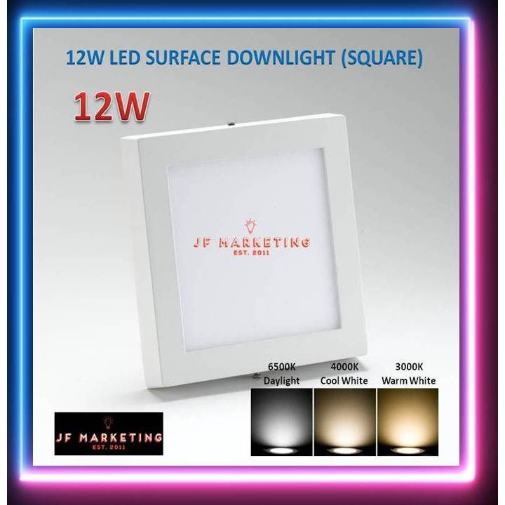 18W LED SURFACE DOWNLIGHT 7 INCH (SQUARE) | Shopee Malaysia