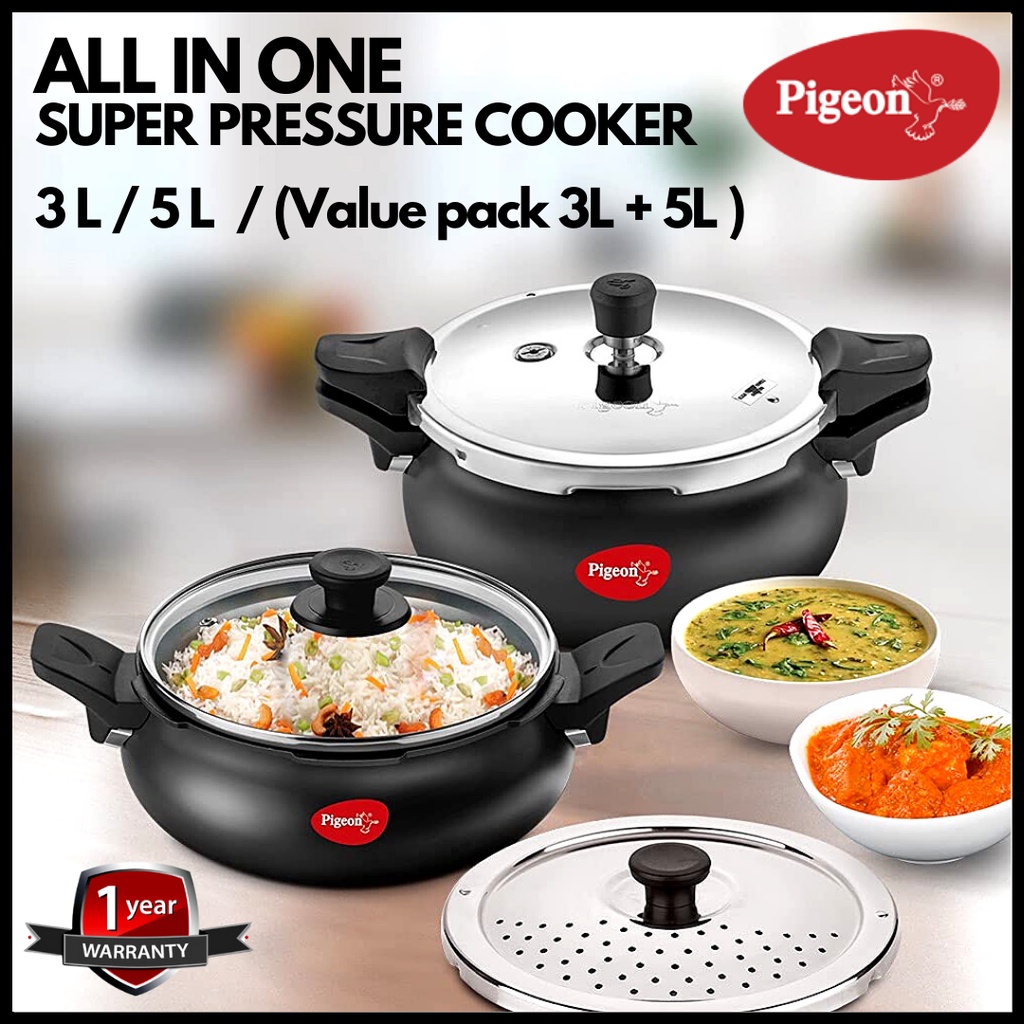 Stainless Steel Pigeon All In One Super Cooker Litres Prestige All