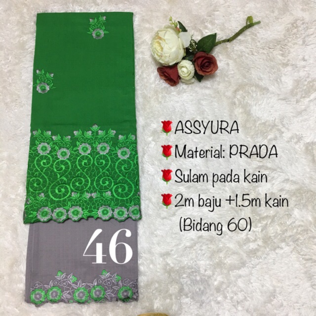 Kain sulam Assyura🌹🌹 | Shopee Malaysia
