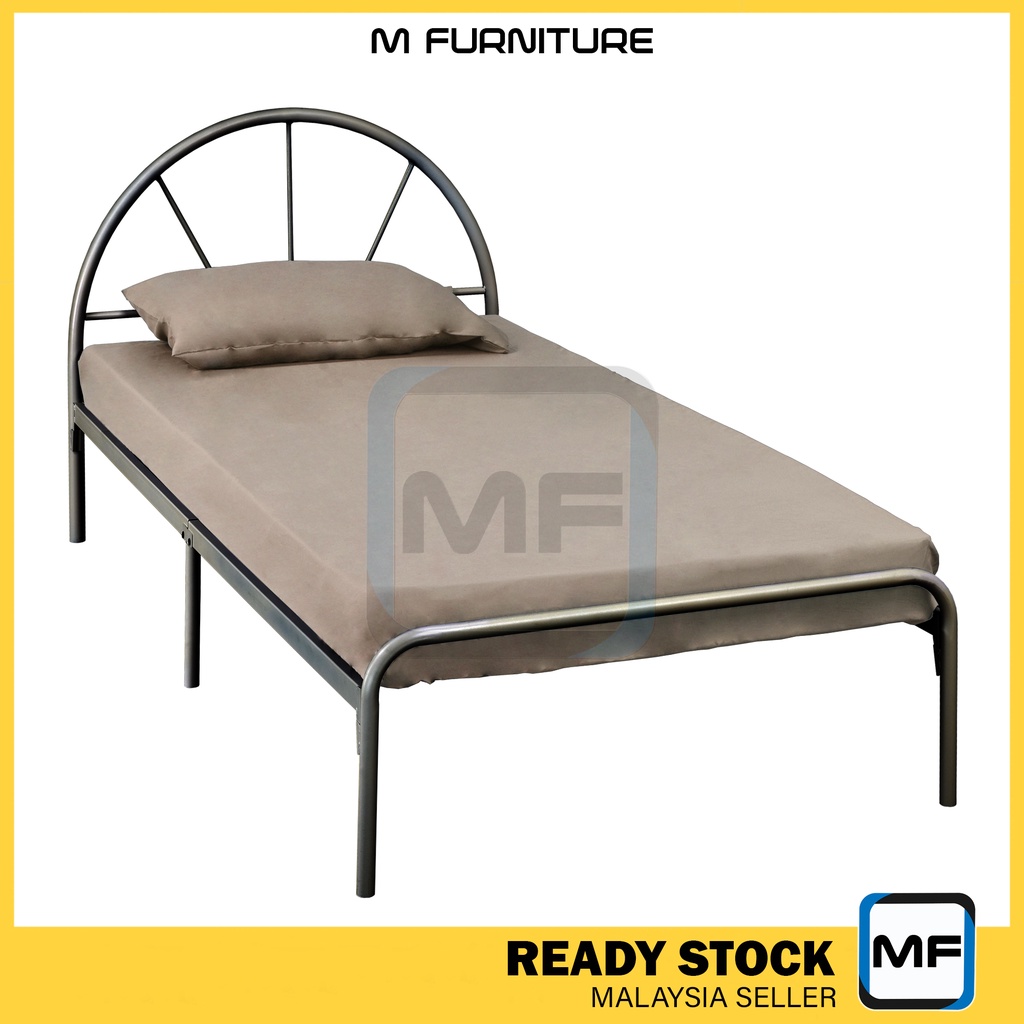 Katil Besi Katil Lipat Katil Bujang Foldable Single Bed Frame Metal Bed