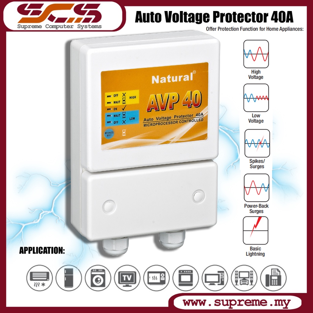 Premium Quality 7600 Watt Voltage Protector/Voltage Guard 40A Auto ...