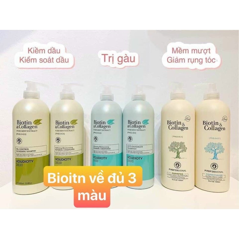 Biotin Collagen Voudioty Anti-Hair Loss Shampoo 1000ml x 2 | Shopee ...