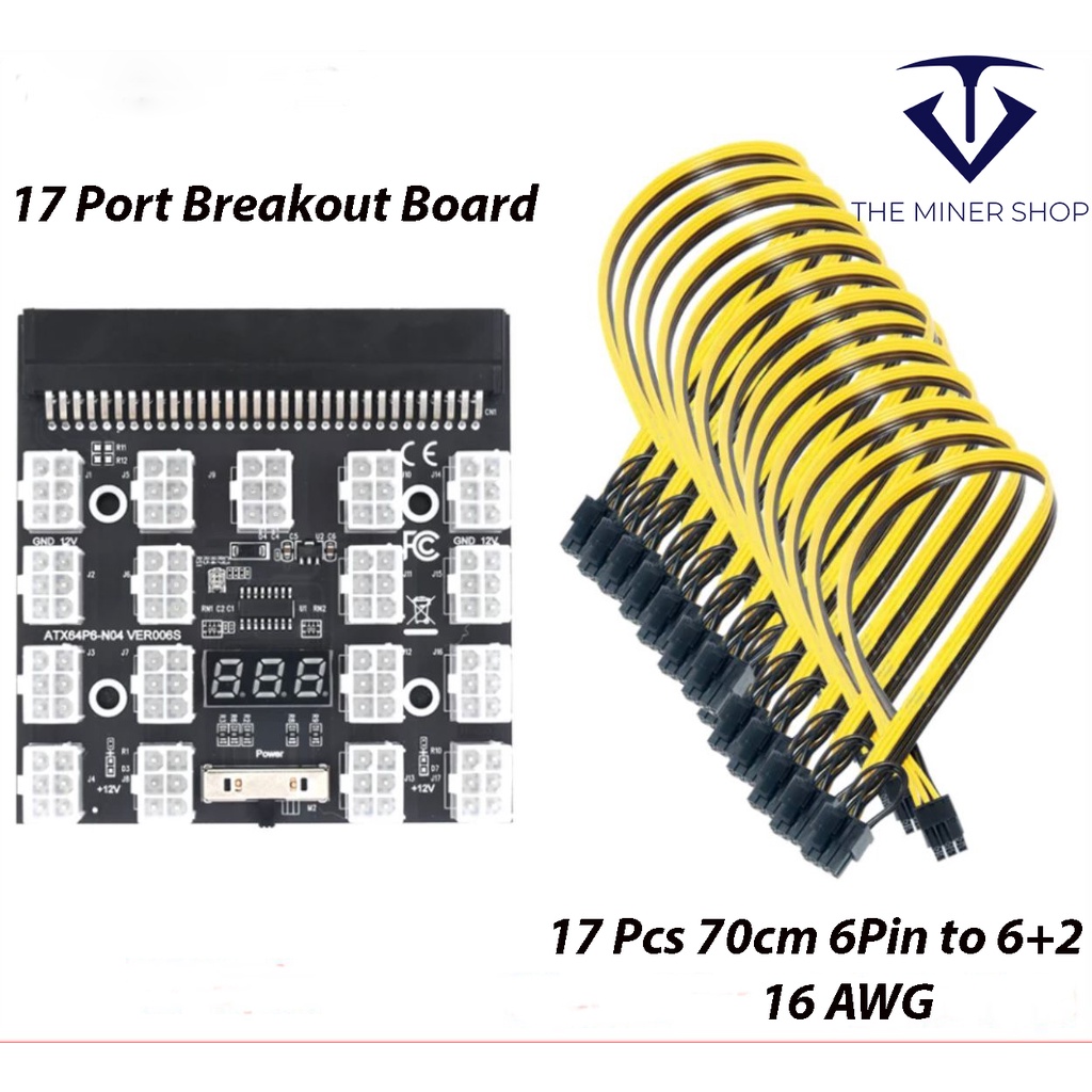 Server Power Supply Breakout Board for HP PSU GPU Mining with Cable