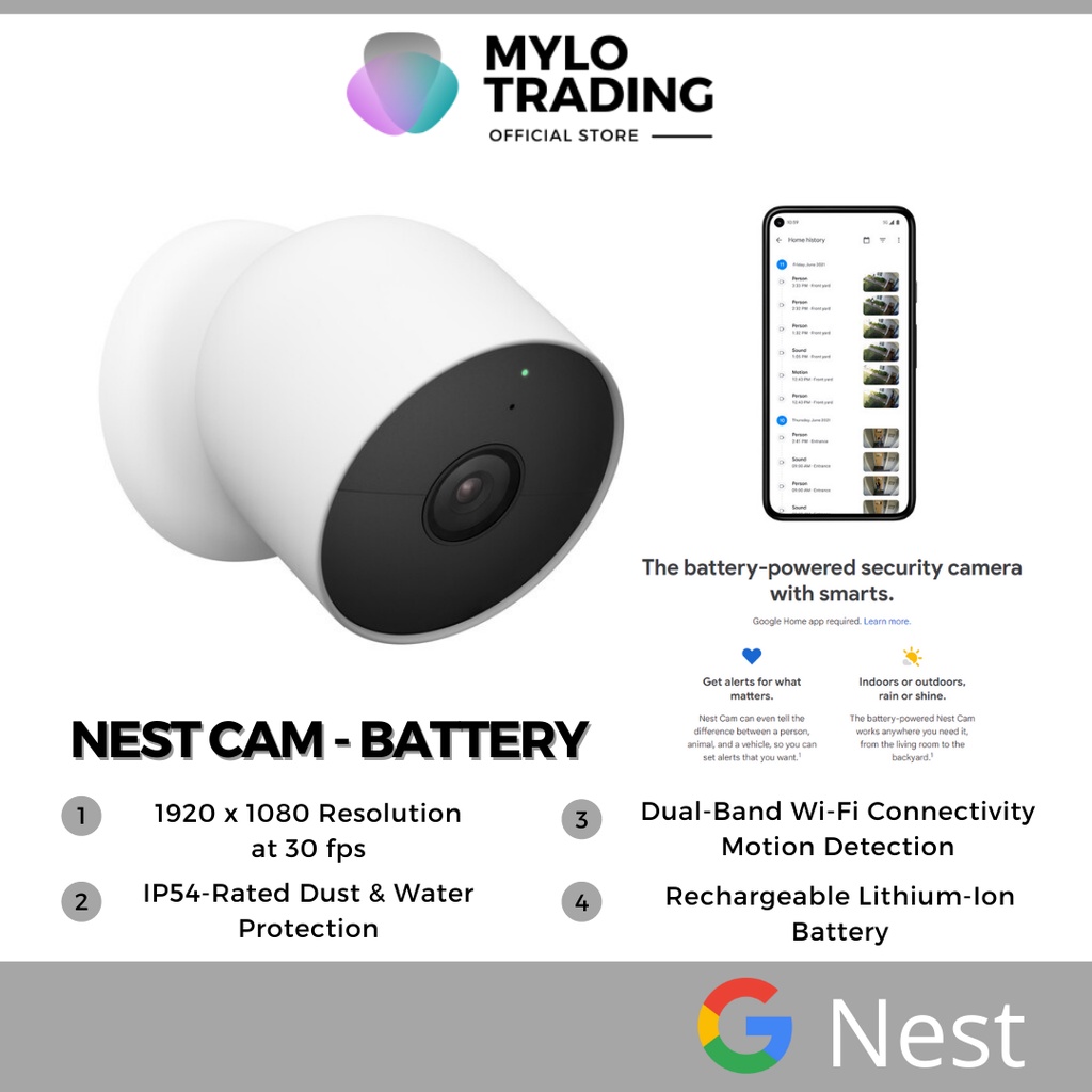 Google Nest Cam (Outdoor or Indoor, Battery) 3-pack