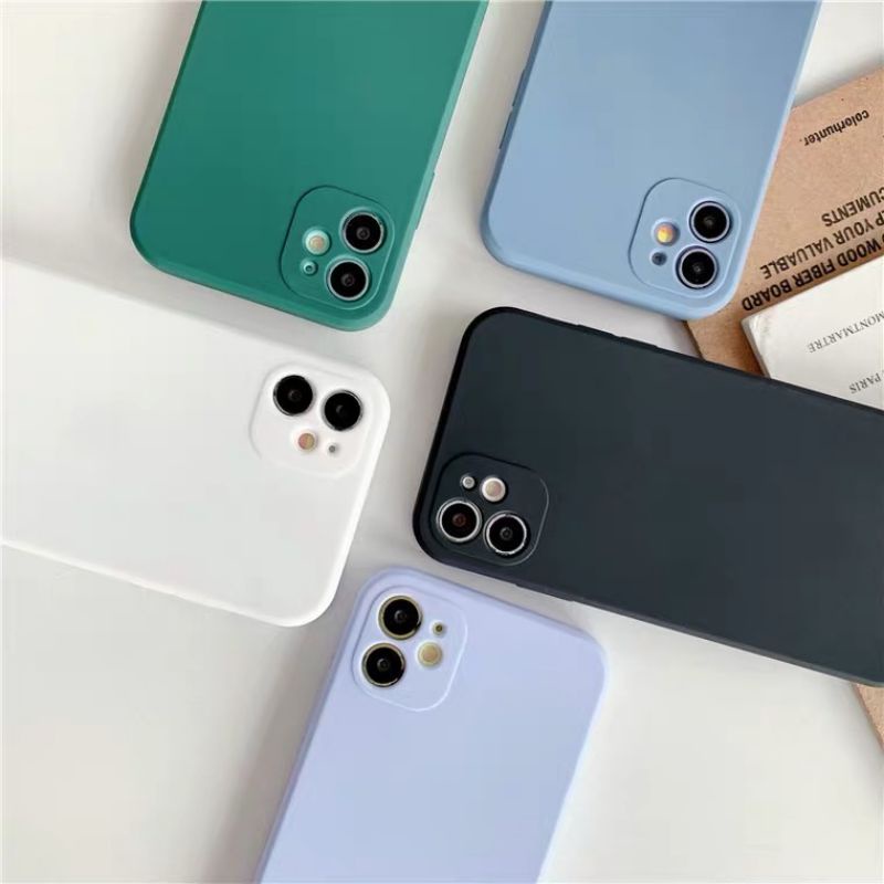 SILICONE CUBE IPHONE CASING IPHONE 12 PRO MAX SOLID COLOR CUBE