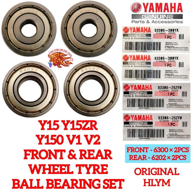 63006202 1SET ORIGINAL YAMAHA Y15ZR Y15 BALL BEARING TAYAR TYRE DEPAN