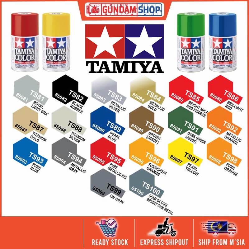 [Tamiya TS81-TS100] Spray Can 100ML for Plastic [Can't Post To East ...