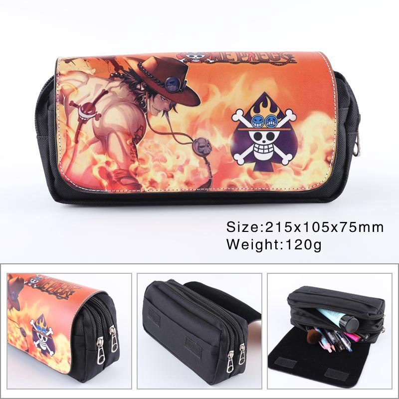 Anime One Piece Pencil Case Portga D Ace Anime Stationery Pouch Shopee Malaysia