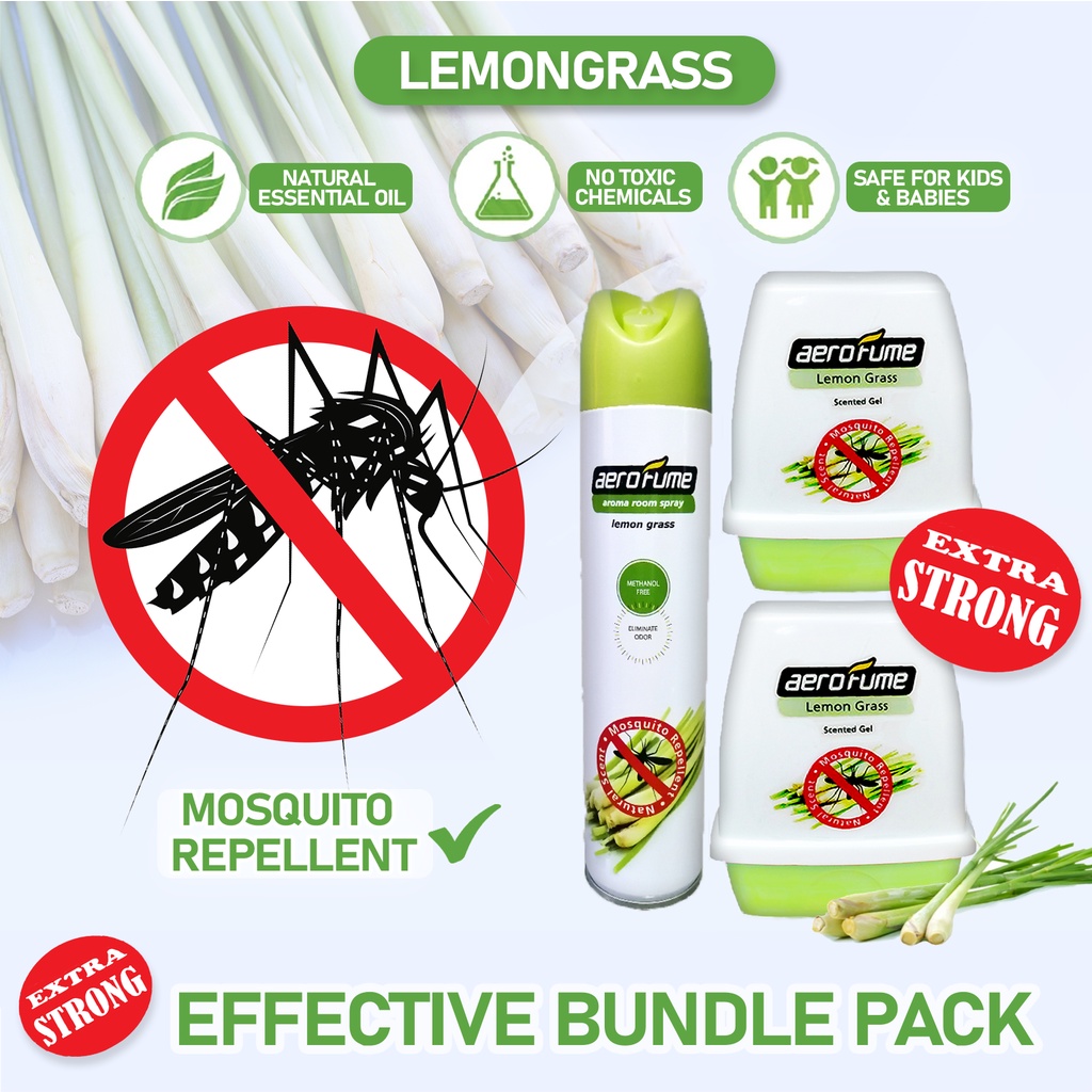 [Extra Strong] Aerofume Mosquito Repellent Lemon Grass Gel (2 Pcs ...