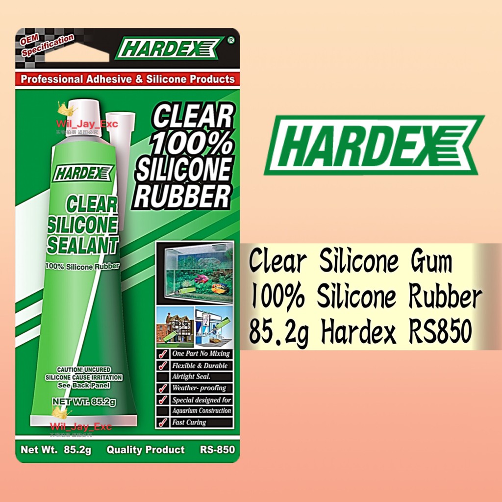 HARDEX RS850 CLEAR 100 SILICONE RUBBER SEALANT 85.2g RS850 Shopee