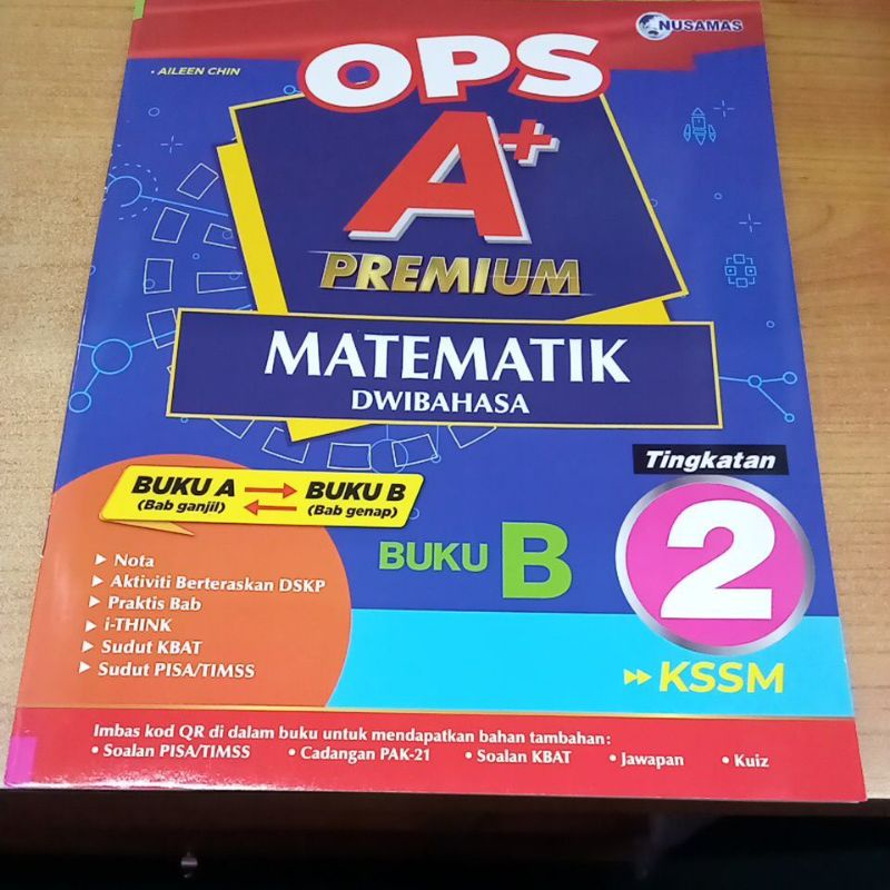 OPS A+ PREMIUM MATEMATIK (DWIBAHASA) BUKU B TINGKATAN 2 KSSM  Shopee