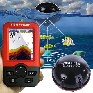 Portable Rechargeable Fish Finder Wireless Sonar Sensor Fishfinder Depth  Locator