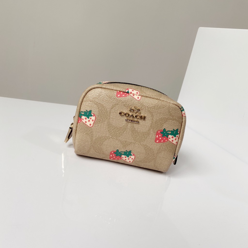 COACH 2492 Ladybug Mini Boxy Cosmetic Case/Makeup Pouch | Shopee Malaysia