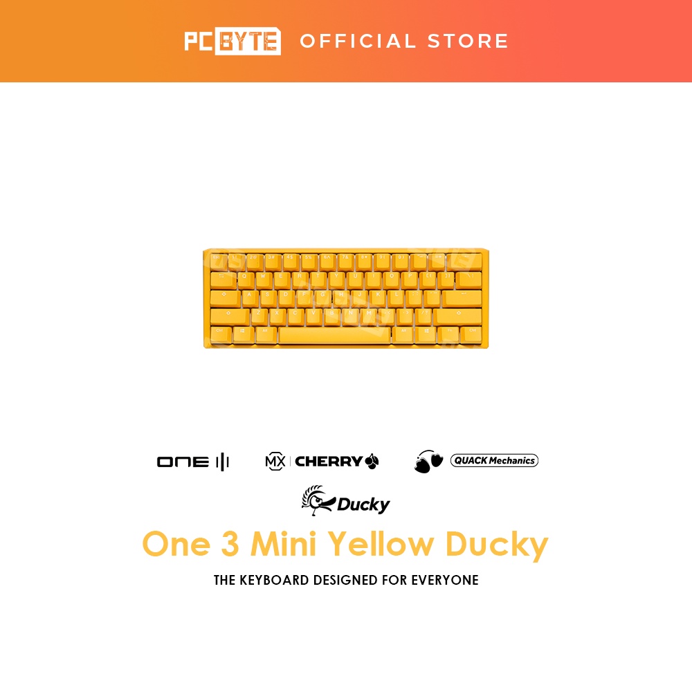 Ducky One 3 Mini Yellow Ducky RGB Mechanical Keyboard - (Cherry MX Blue ...