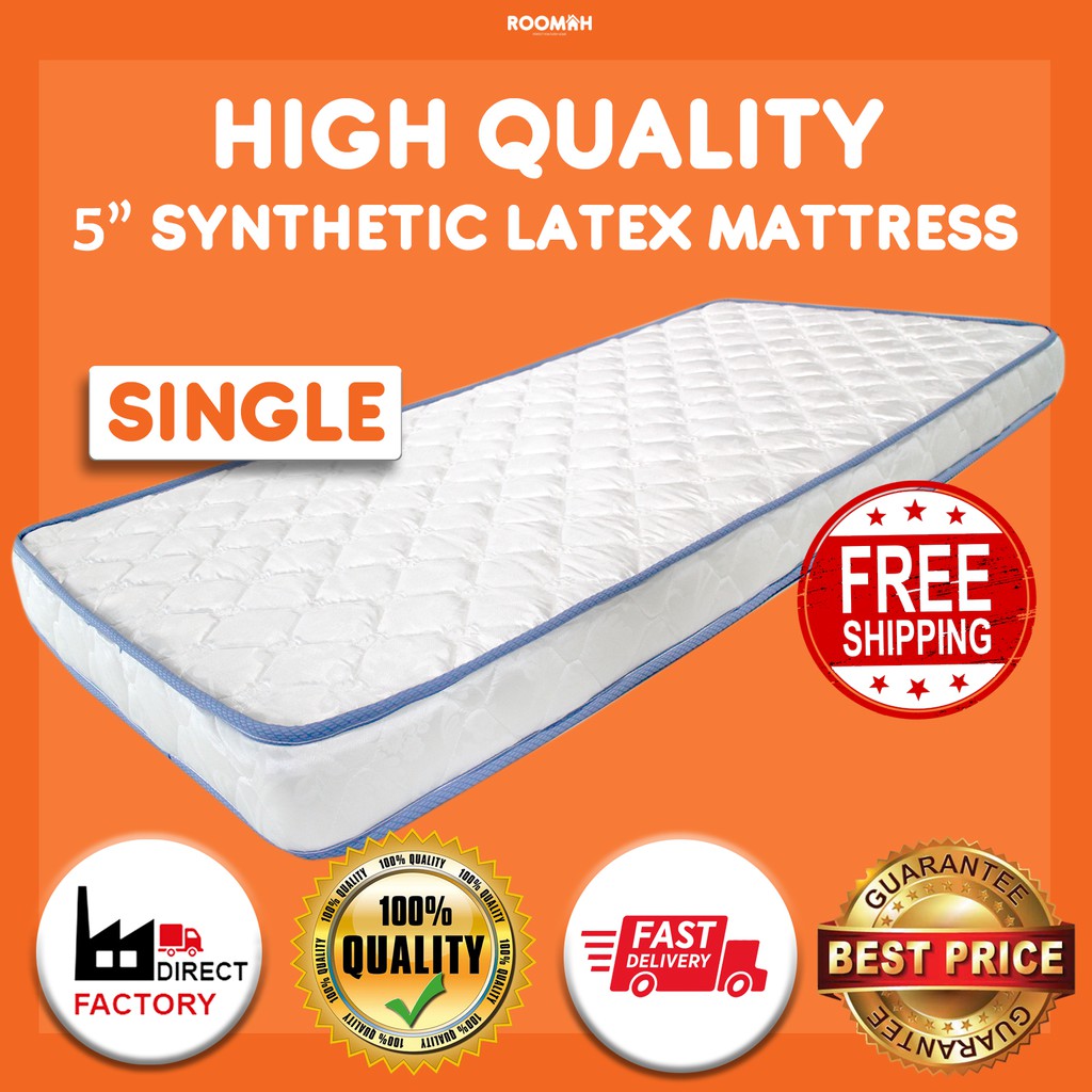 (Free Shipping) High Quality 5" Synthetic Latex Mattress (Single) Shopee Malaysia