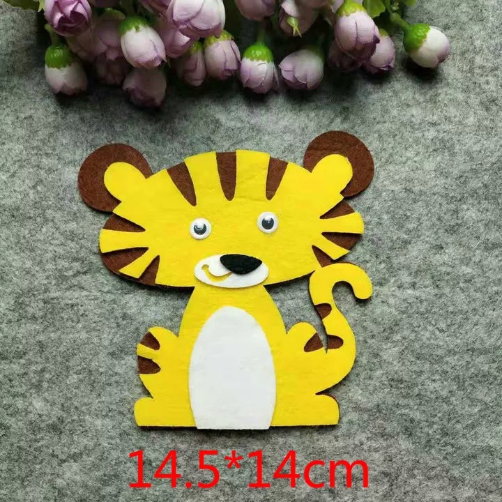 Felt Animal Craft 3D Wall Decoration Kindergarten Layout Kartun Hiasan