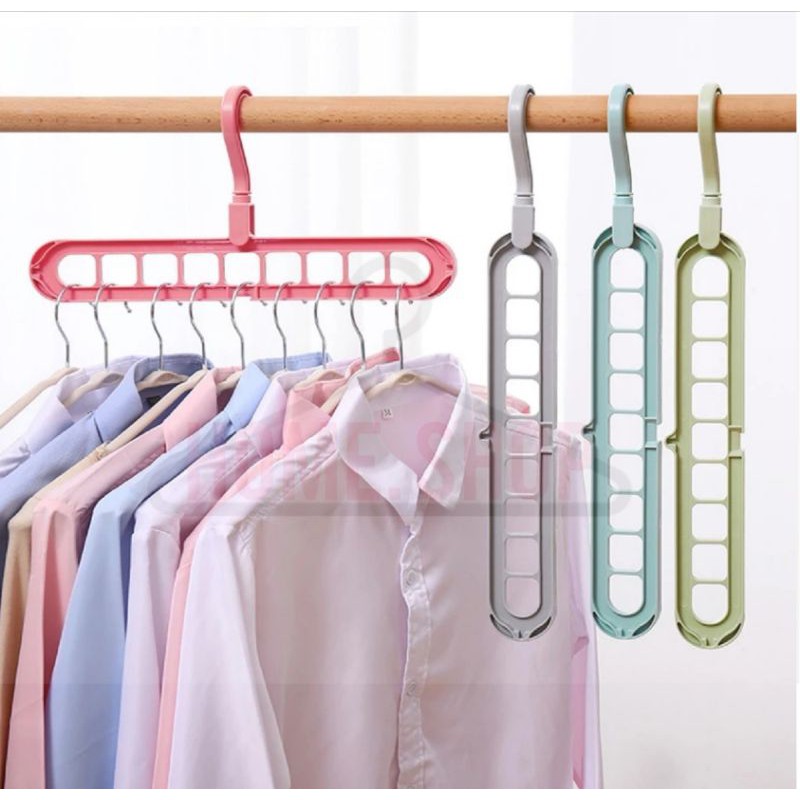 MULTI-FUNCTION CLOTHES HANGER SAVE SPACE FOLDING WARDROBE DRYING CLOTH ...