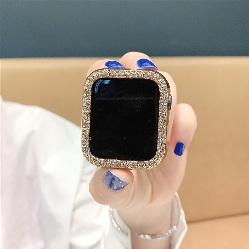 Diamond Apple Watch Case for Apple Watch Series 8 7 6 SE 5 4 45mm 41 40mm 44mm Women Luxury Hard