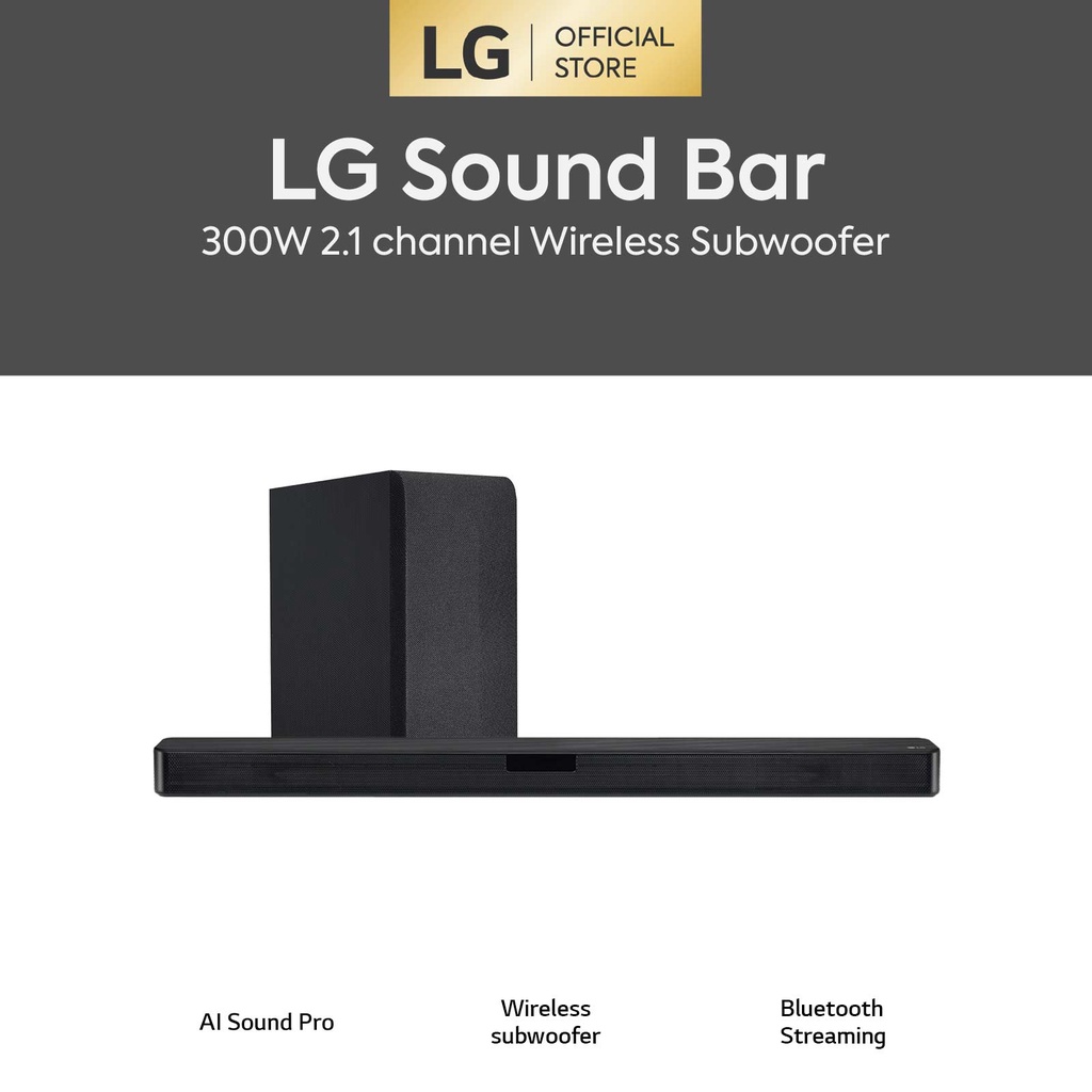 Lg soundbar 300w wireless hot sale subwoofer