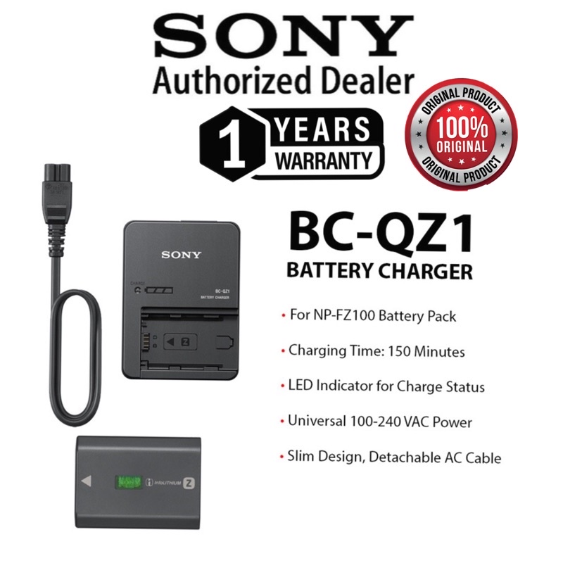 Sony BC-QZ1 Battery Charger Original For Sony FZ100 Battery (1 Year ...