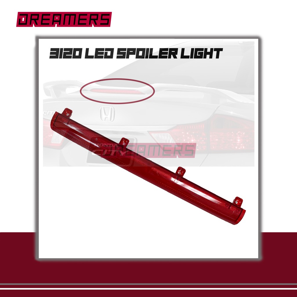 Universal LED Spoiler Brake Light Strip | Sequential Flashing Red Carbon Fiber Light Bar For Cars, Trucks, SUV - Waterproof