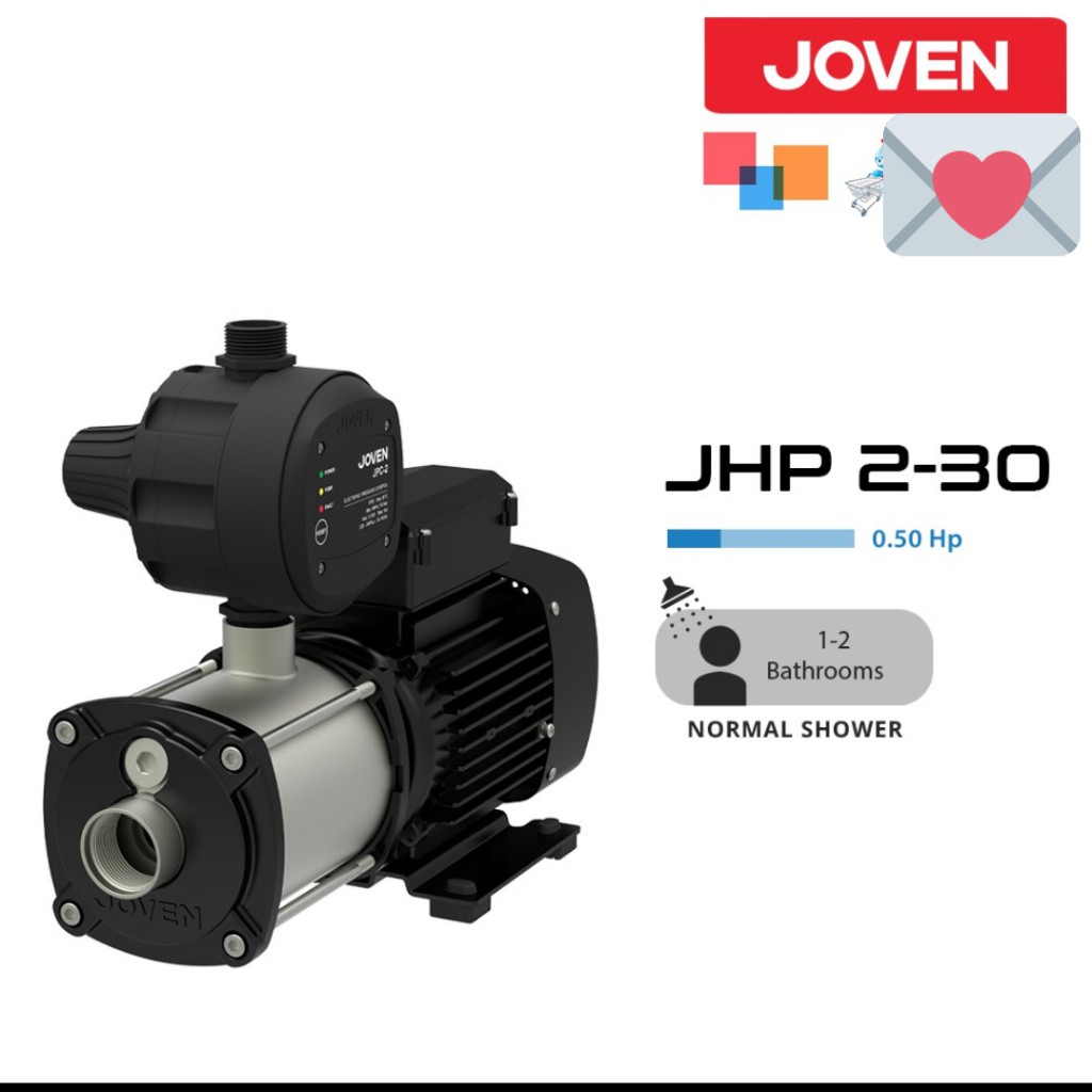 JOVEN JHP2-30 (0.5hp/0.37kw) AUTOMATIC Domestic Water Pump | Shopee Malaysia