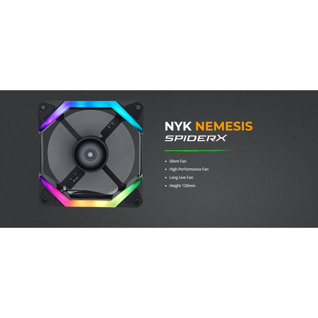 Nyk Nemesis Spider x 120mm RGB Silent Fan Casing | Shopee Malaysia