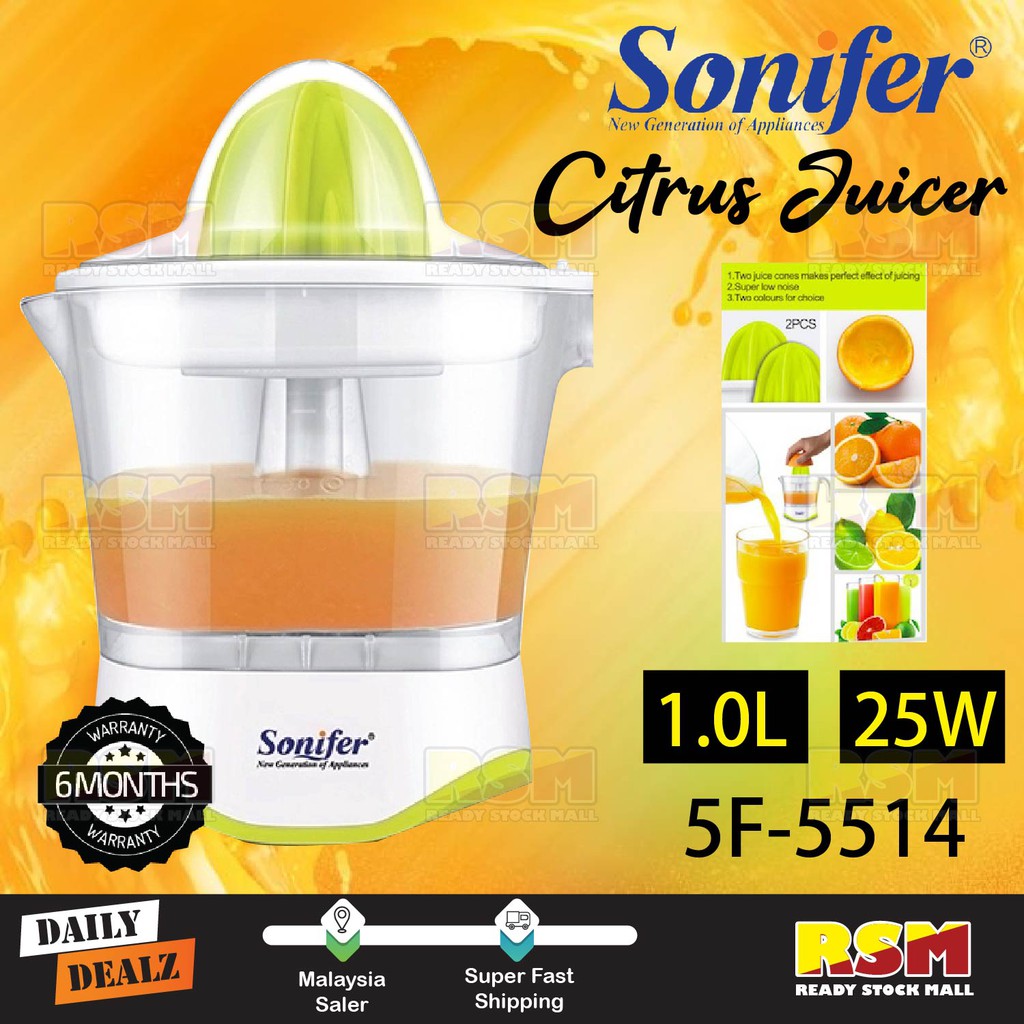 [6 MONTH WARRANTY] Electric SONIFER Citrus Juicer SF-5514 Hand Press ...