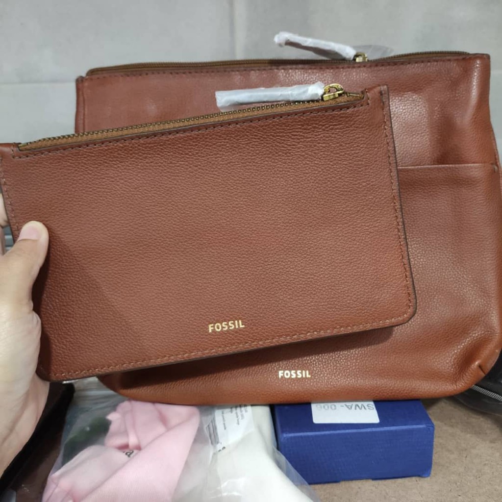 Fossil Marissa Crossbody Medium Brown Bag Shopee Malaysia