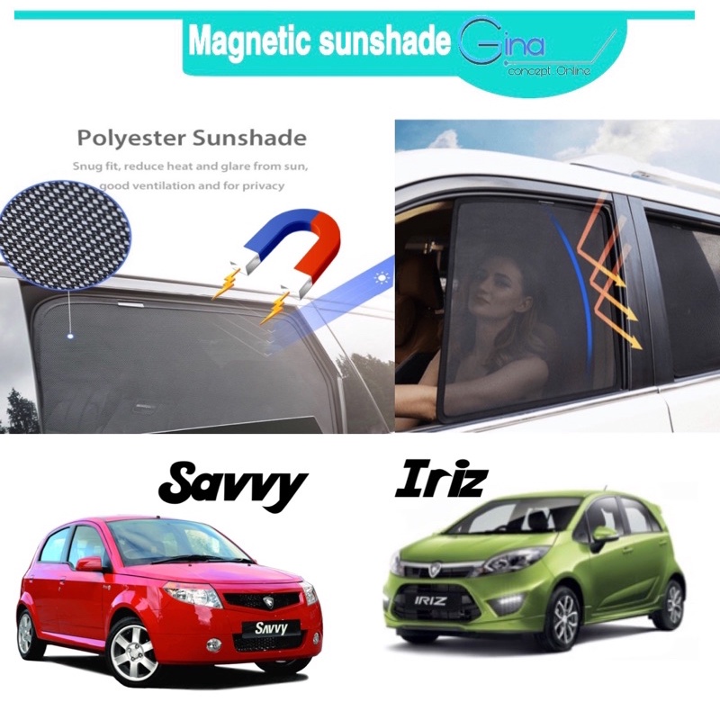 Proton Iriz / Savvy Magnetic Sun Shade Sunshade Sunshield Car Window ...