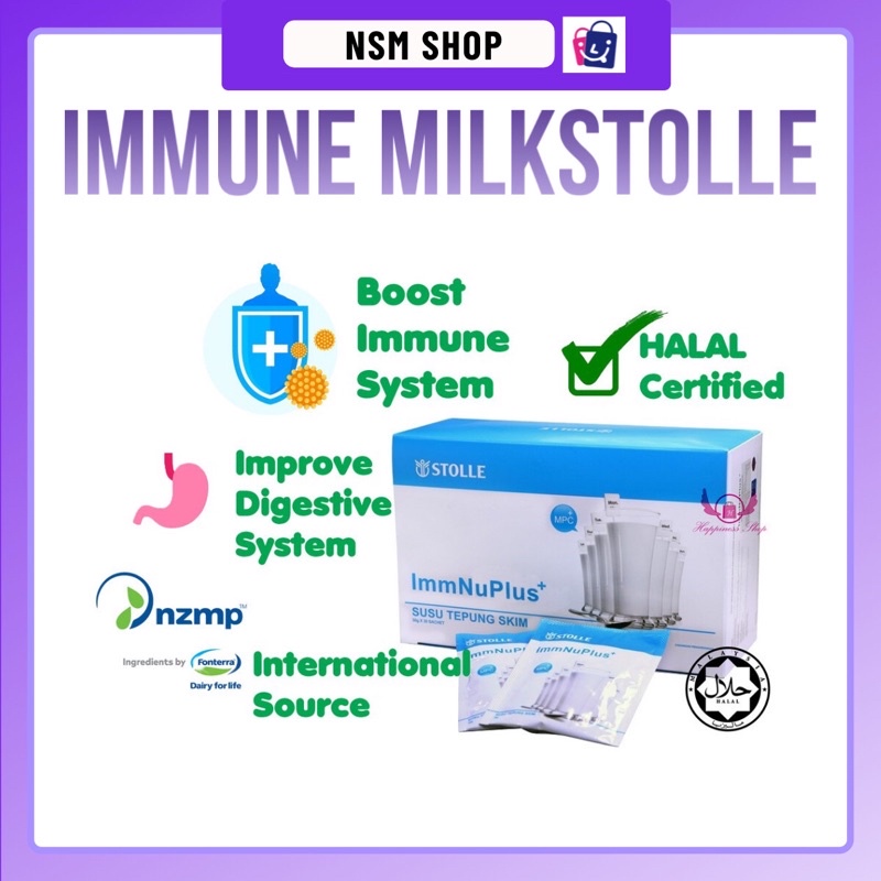 Immune MilkStolle ImmNuPlus Milk Powder Health Immunity Skim Susu（HALAL ...