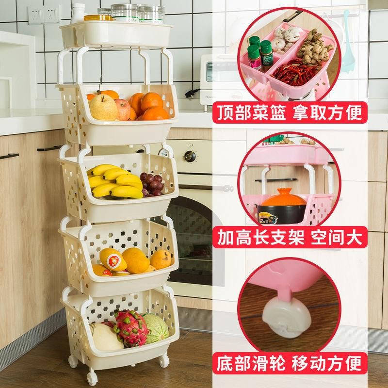 Storage Basket Kitchen Vegetable StoragerackMultiLayer Kitchen Storage